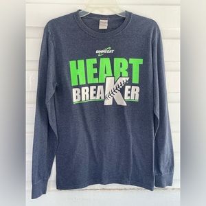 Gimmedat Heart Breaker Softball Baseball Long Sleeve T-Shirt Top Size S